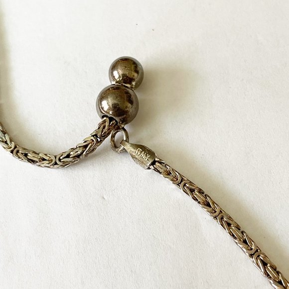 RARE! UNIQUE! Italy Sterling Silver 925 Chain Necklace Long - Picture 5 of 5